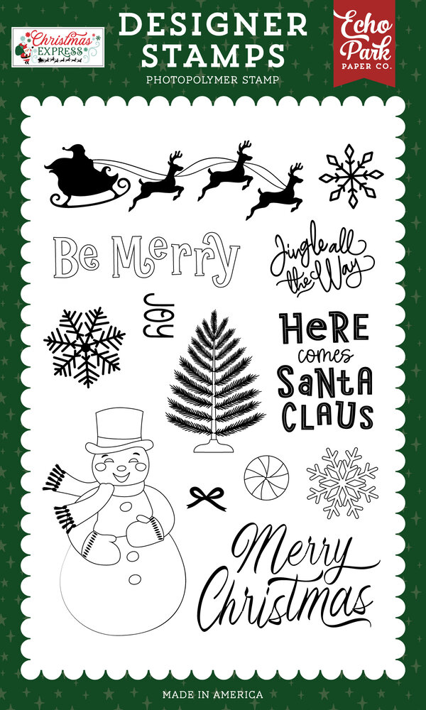 Echo Park Christmas Express Clear Stamp Here Comes Santa Claus (SCE455045) Echo Park Christmas Express Clear Stamp Here Comes Santa Claus (SCE455045)