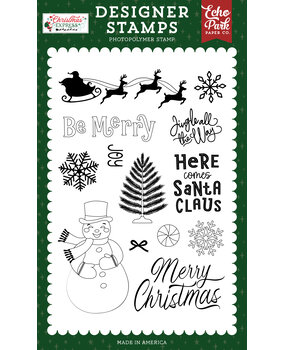 Echo Park Christmas Express Clear Stamp Here Comes Santa Claus (SCE455045)
