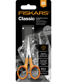 Fiskars Embroidery Scissors Classic Curved 10cm (1075059)