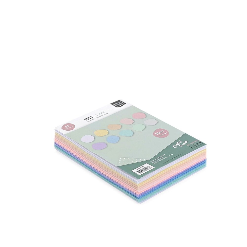 Vaessen Creative Felt A5 Multipack Pastel (10429-007) Vaessen Creative Felt A5 Multipack Pastel (10429-007)