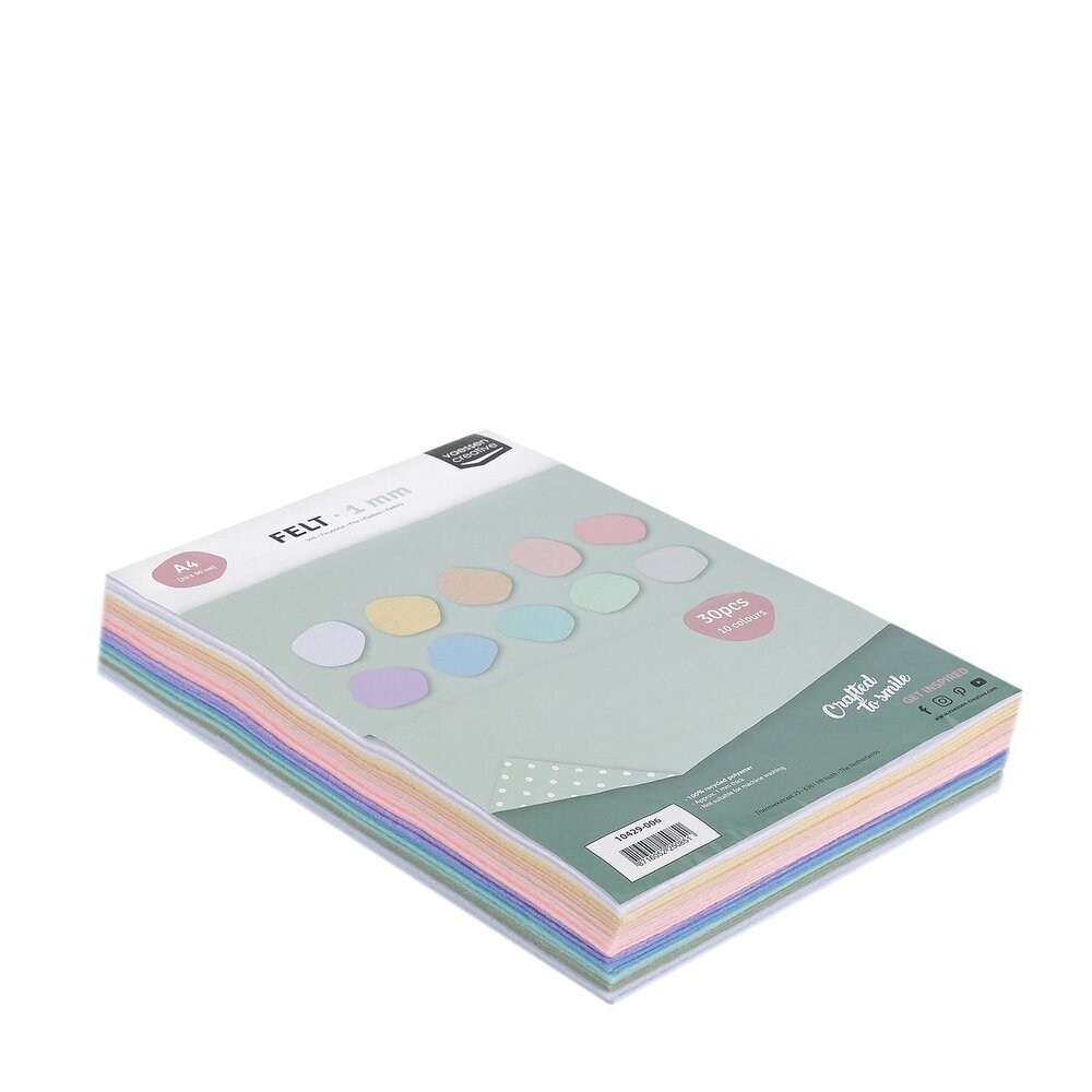 Vaessen Creative Felt A4 Multipack Pastel (10429-006) Vaessen Creative Felt A4 Multipack Pastel (10429-006)