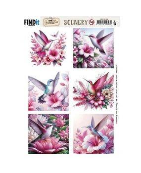 Berrie's Beauties Pastel Hummingbirds Scenery Push Out Square (BBSC10104) Berrie's Beauties Pastel Hummingbirds Scenery Push Out Square (BBSC10104)