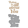 Spellbinders Glimmering All About You Hot Foil Plate & Die Set (GLP-389) (OUTLET) Spellbinders Glimmering All About You Hot Foil Plate & Die Set (GLP-389) (OUTLET)