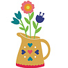 Scrapping Cottage Folk Art Flower Pot (CC-1194) (OUTLET) Scrapping Cottage Folk Art Flower Pot (CC-1194) (OUTLET)