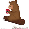 Scrapping Cottage Campin Out Bear on Log (CC-930) (OUTLET) Scrapping Cottage Campin Out Bear on Log (CC-930) (OUTLET)