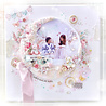 Memory Place Sheer Glitter Ribbon Stawberry & Peach (MP-61333) (OUTLET) Memory Place Sheer Glitter Ribbon Stawberry & Peach (MP-61333) (OUTLET)