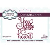 Creative Expressions Sue Wilson Craft Die Mini Expressions You Are Close To My Heart (CEDME081) (OUTLET) Creative Expressions Sue Wilson Craft Die Mini Expressions You Are Close To My Heart (CEDME081) (OUTLET)