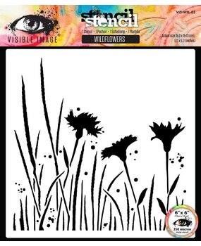Visible Image Wildflowers 6x6 Inch Stencil (VIS-WFL-02)