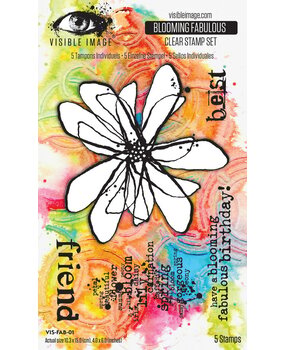 Visible Image Blooming Fabulous A6 Stamp Set (VIS-FAB-01)