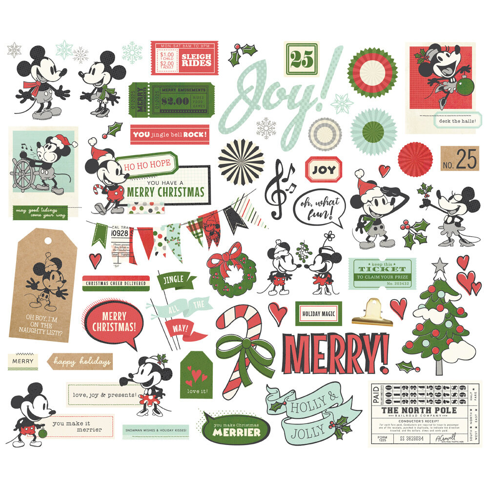Simple Stories Say Cheese Classic Mouse Christmas Bits & Pieces (25209) Simple Stories Say Cheese Classic Mouse Christmas Bits & Pieces (25209)