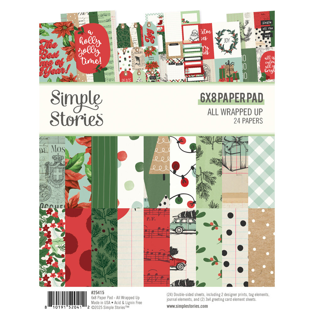 Simple Stories All Wrapped Up 6x8 Inch Paper Pad (25415) Simple Stories All Wrapped Up 6x8 Inch Paper Pad (25415)