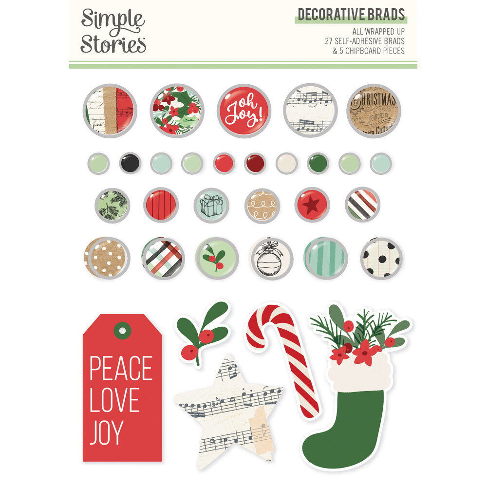 Simple Stories All Wrapped Up Decorative Brads (25423) Simple Stories All Wrapped Up Decorative Brads (25423)