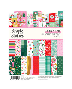 Simple Stories Hard Candy Christmas 6x8 Inch Paper Pad (25615) Simple Stories Hard Candy Christmas 6x8 Inch Paper Pad (25615)