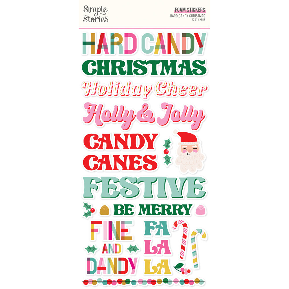 Simple Stories Hard Candy Christmas Foam Stickers (25622) Simple Stories Hard Candy Christmas Foam Stickers (25622)