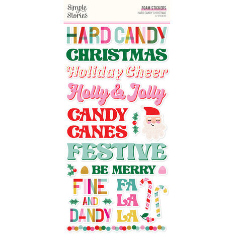 Simple Stories Hard Candy Christmas Foam Stickers (25622) Simple Stories Hard Candy Christmas Foam Stickers (25622)