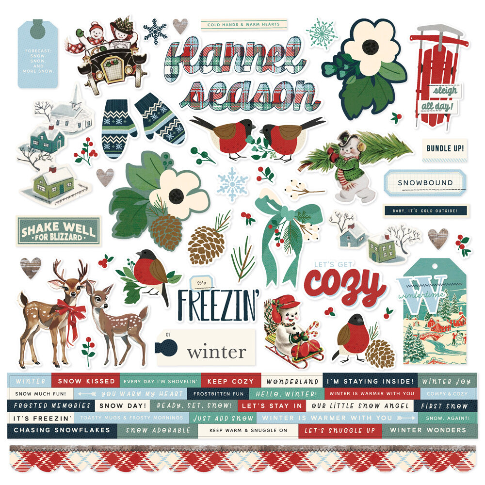 Simple Stories Simple Vintage Flannel Season Cardstock Stickers (25302) Simple Stories Simple Vintage Flannel Season Cardstock Stickers (25302)