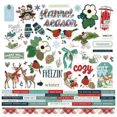 Simple Stories Simple Vintage Flannel Season Cardstock Stickers (25302) Simple Stories Simple Vintage Flannel Season Cardstock Stickers (25302)