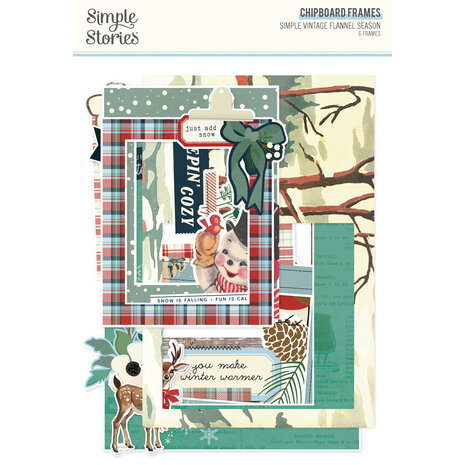 Simple Stories Simple Vintage Flannel Season Chipboard Frames (25322) Simple Stories Simple Vintage Flannel Season Chipboard Frames (25322)