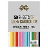 Card Deco 50 Sheets of Linen Cardstock A5 (A5P001-LKK)