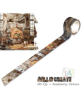 AALL and Create Layer it Up! Washi Tape 25mm Painterly Petals (AALL-MT-135)