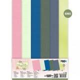 Precious Marieke Navy Elegance A4 Linen Cardstock Pack (PM-A4-10035)