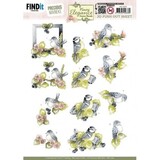 Precious Marieke Navy Elegance 3D Push Out Blue Birds (SB11004)