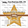 Crealies Nest Dies Ruwe Sterren met Stiklijnen (CLNestXXL174) Crealies Nest Dies Ruwe Sterren met Stiklijnen (CLNestXXL174)