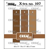 Crealies X-tra Dies Rechte Labels Glad (X-tra107)