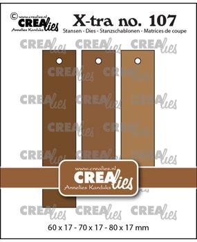 Crealies X-tra Dies Rechte Labels Glad (X-tra107)