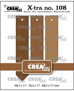 Crealies X-tra Dies Puntige Labels Glad (X-tra108)