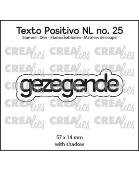 Crealies Texto Positivo Dies Gezegende (POSNL25)