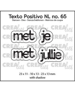 Crealies Texto Positivo Dies Met Je / Met Jullie (POSNL65)