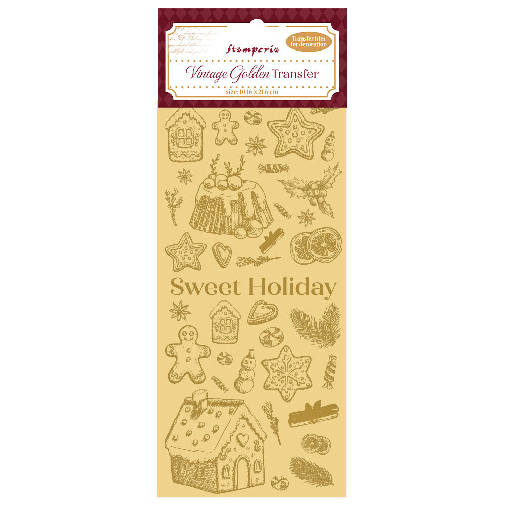 Stamperia Vintage Golden Transfer Sweet Holiday (DFLRGT04) Stamperia Vintage Golden Transfer Sweet Holiday (DFLRGT04)