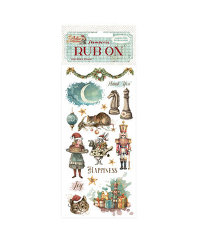 Stamperia Alice in Christmas Rub-on 4x8,5 Inch Happiness (DFLRB182) Stamperia Alice in Christmas Rub-on 4x8,5 Inch Happiness (DFLRB182)