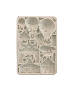 Stamperia Alice in Christmas A5 Silicon Mould Circus and Air Balloons (KACMA568)