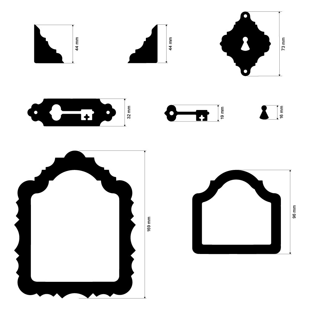 Stamperia Alice in Christmas MDF Crafty Shapes Blanks Frame and Key (KLSM63) Stamperia Alice in Christmas MDF Crafty Shapes Blanks Frame and Key (KLSM63)