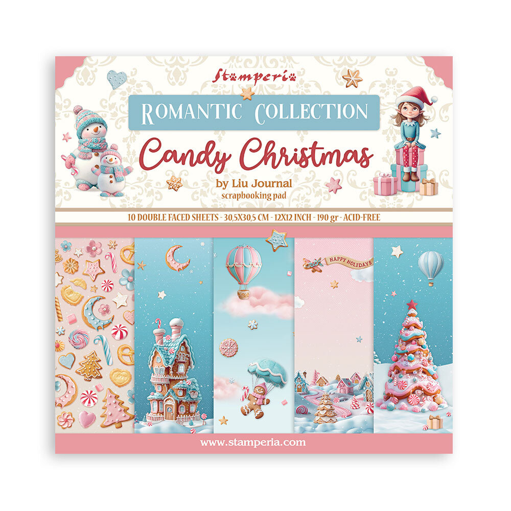 Stamperia Candy Christmas 12x12 Inch Paper Pack (SBBL173) Stamperia Candy Christmas 12x12 Inch Paper Pack (SBBL173)