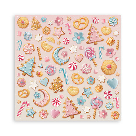 Stamperia Candy Christmas 12x12 Inch Single Face Paper Pack (SBBXLB27) Stamperia Candy Christmas 12x12 Inch Single Face Paper Pack (SBBXLB27)