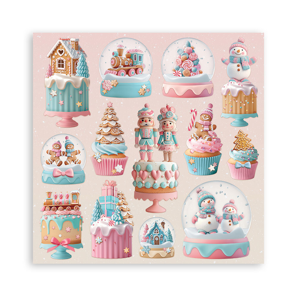 Stamperia Candy Christmas 12x12 Inch Single Face Paper Pack (SBBXLB27) Stamperia Candy Christmas 12x12 Inch Single Face Paper Pack (SBBXLB27)