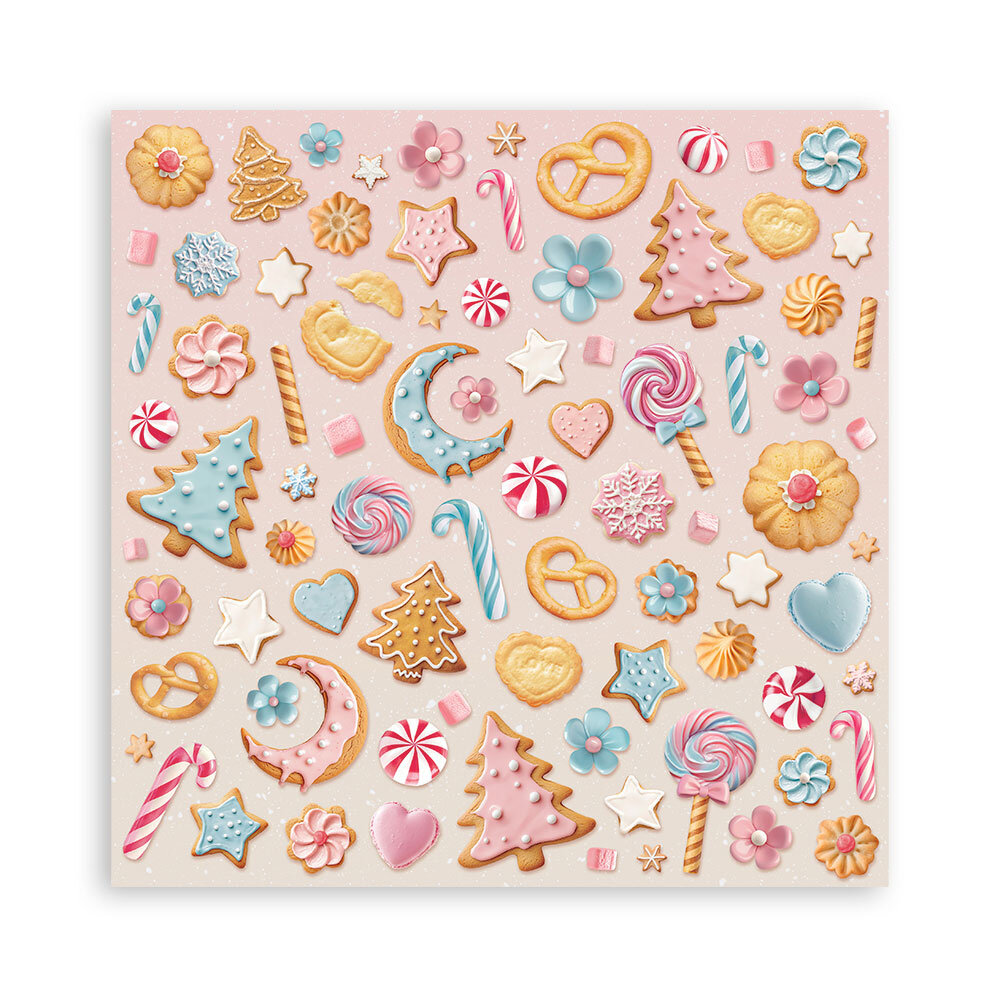 Stamperia Candy Christmas 8x8 Inch Single Face Paper Pack (SBBSXB15) Stamperia Candy Christmas 8x8 Inch Single Face Paper Pack (SBBSXB15)