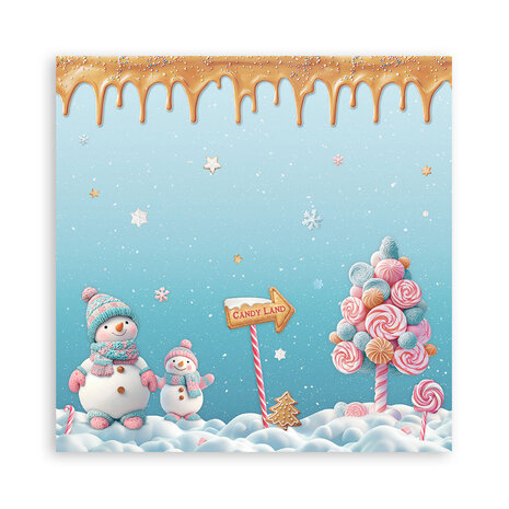 Stamperia Candy Christmas 8x8 Inch Single Face Paper Pack (SBBSXB15) Stamperia Candy Christmas 8x8 Inch Single Face Paper Pack (SBBSXB15)