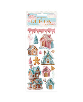 Stamperia Candy Christmas Rub-on 4x8,5 Inch Marzipan Houses (DFLRB176) Stamperia Candy Christmas Rub-on 4x8,5 Inch Marzipan Houses (DFLRB176)