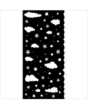 Stamperia Candy Christmas Thick Stencil 12X25cm Clouds (KSTDL124) Stamperia Candy Christmas Thick Stencil 12X25cm Clouds (KSTDL124)