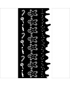 Stamperia Candy Christmas Thick Stencil 12X25cm Stripes (KSTDL125) Stamperia Candy Christmas Thick Stencil 12X25cm Stripes (KSTDL125)