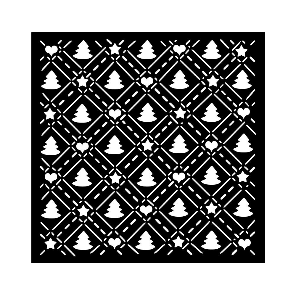 Stamperia Candy Christmas Thick stencil 18X18cm Tree Pattern (KSTDQ123) Stamperia Candy Christmas Thick stencil 18X18cm Tree Pattern (KSTDQ123)