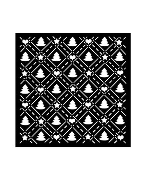 Stamperia Candy Christmas Thick stencil 18X18cm Tree Pattern (KSTDQ123) Stamperia Candy Christmas Thick stencil 18X18cm Tree Pattern (KSTDQ123)