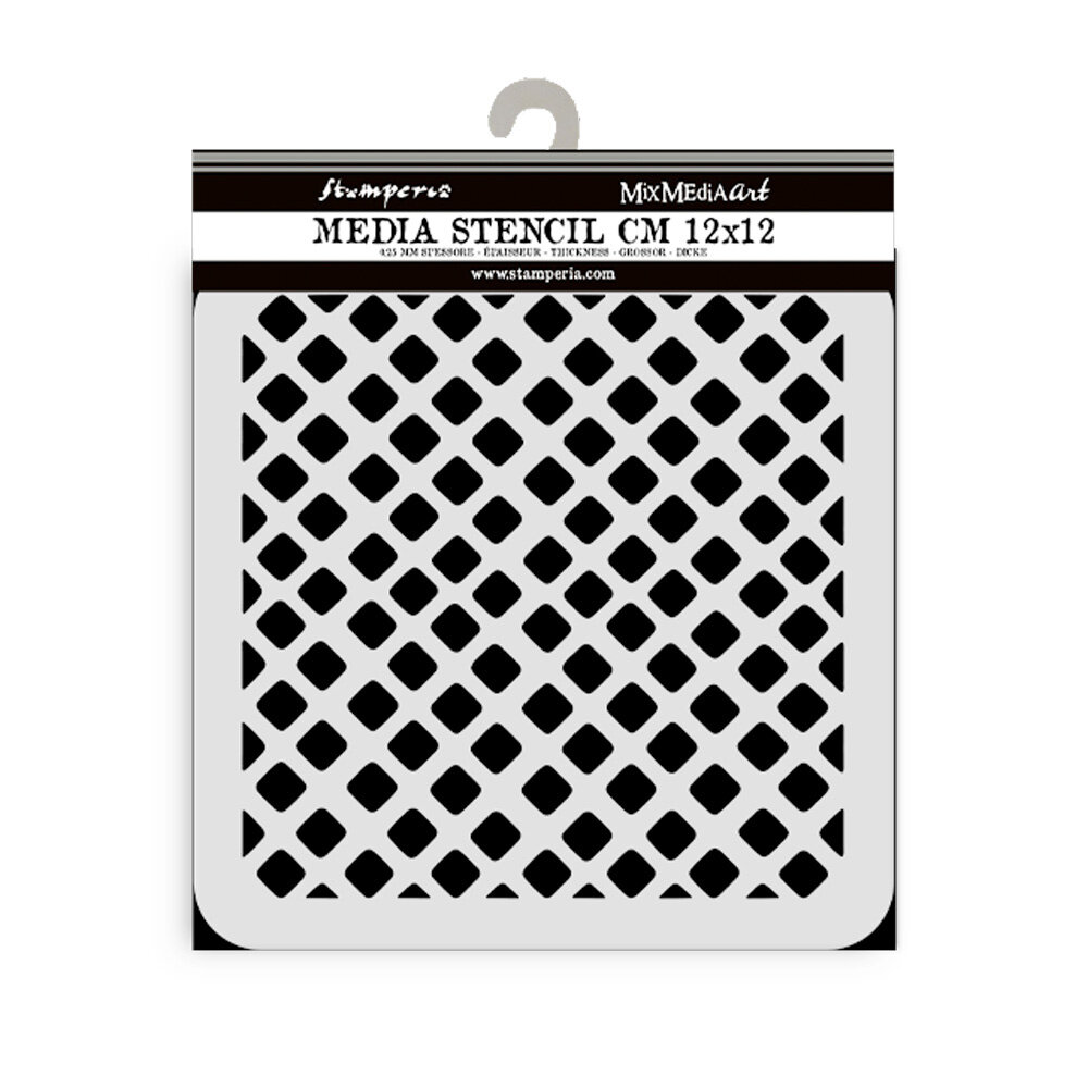 Stamperia Candy Christmas Thick Stencil 12X12cm Waffle Pattern (KSTDS50) Stamperia Candy Christmas Thick Stencil 12X12cm Waffle Pattern (KSTDS50)