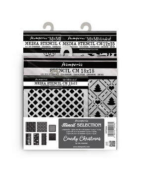 Stamperia Candy Christmas Assortment Thick Stencil (7pcs) (KSTDX04) Stamperia Candy Christmas Assortment Thick Stencil (7pcs) (KSTDX04)