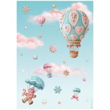 Stamperia Candy Christmas A4 Rice Paper Air Balloons (DFSA41046)
