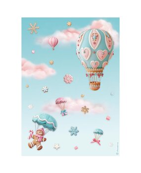 Stamperia Candy Christmas A4 Rice Paper Air Balloons (DFSA41046) Stamperia Candy Christmas A4 Rice Paper Air Balloons (DFSA41046)